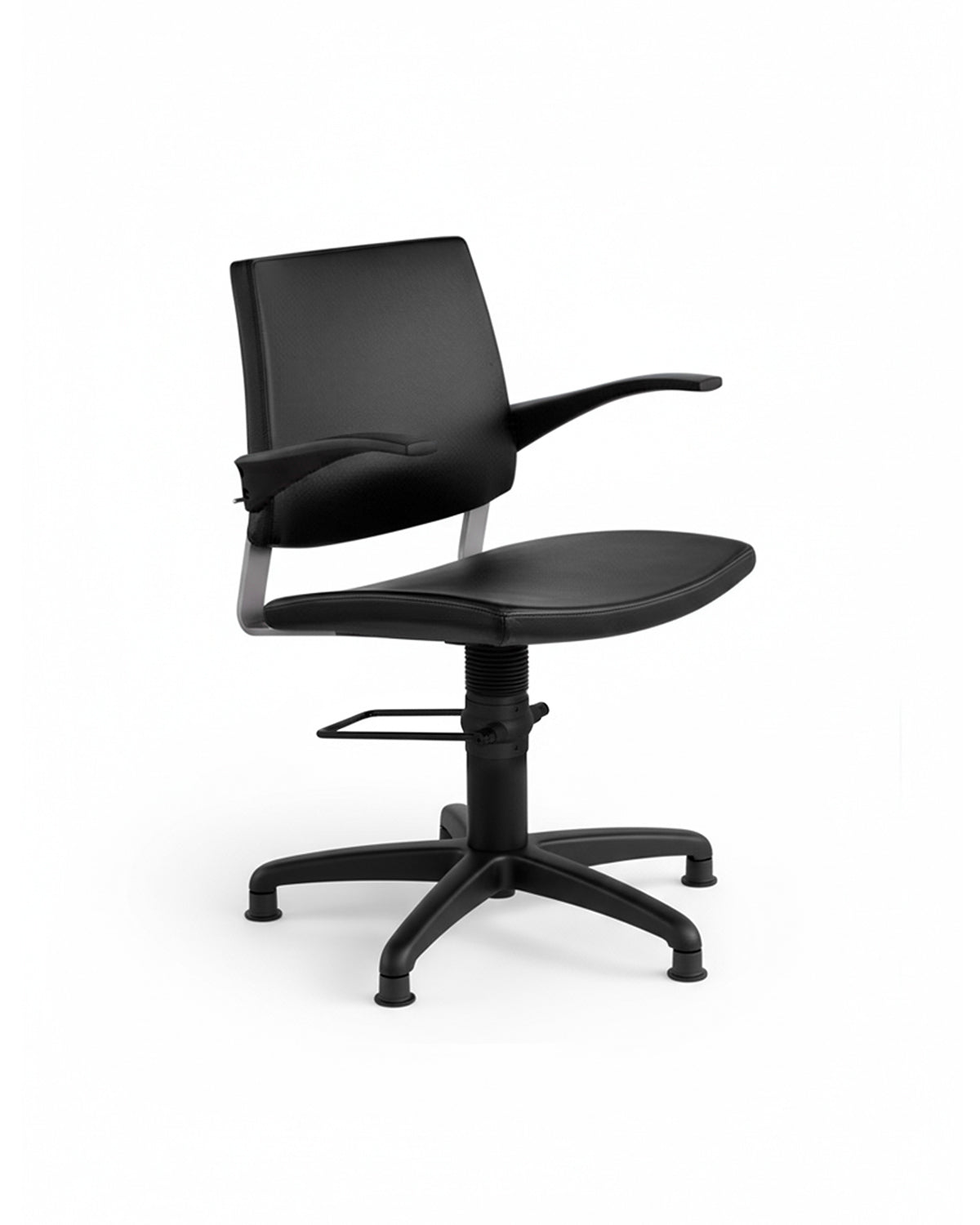 Greiner 22 - Black styling chair with black cross base